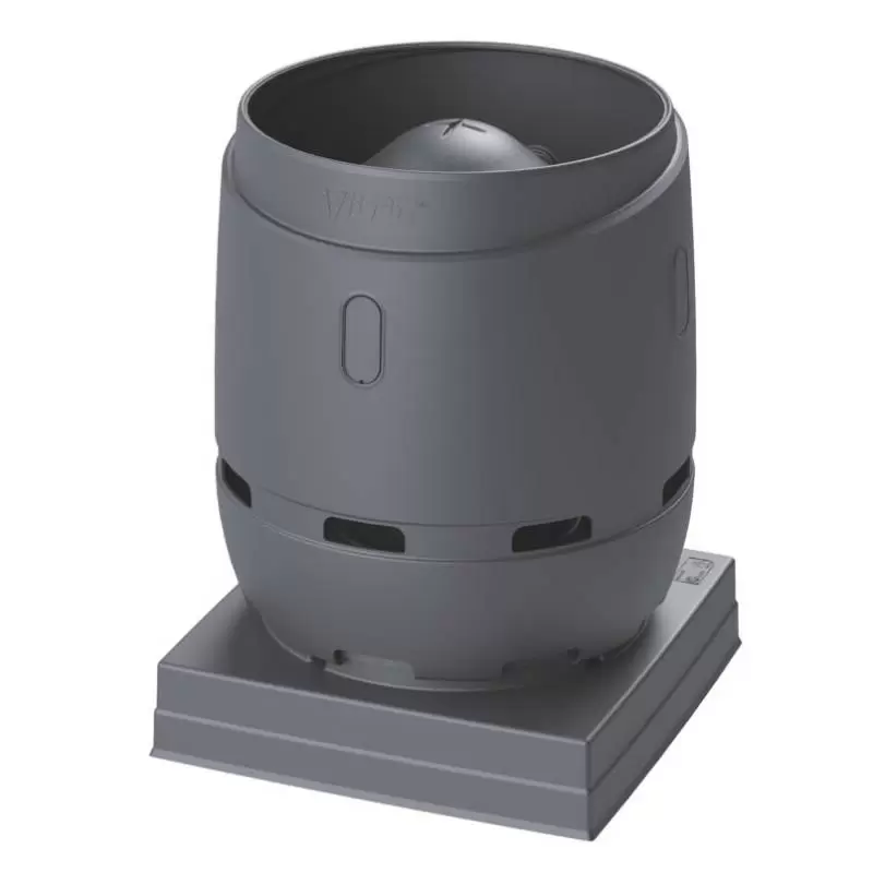 Выход вентиляционный Vilpe Flow 400S 2XL с основанием 724x724 серый
