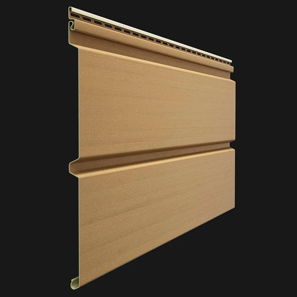 Виниловый сайдинг PREMIUM D6S PASTEL «Профилированный Брус» цвет карамель