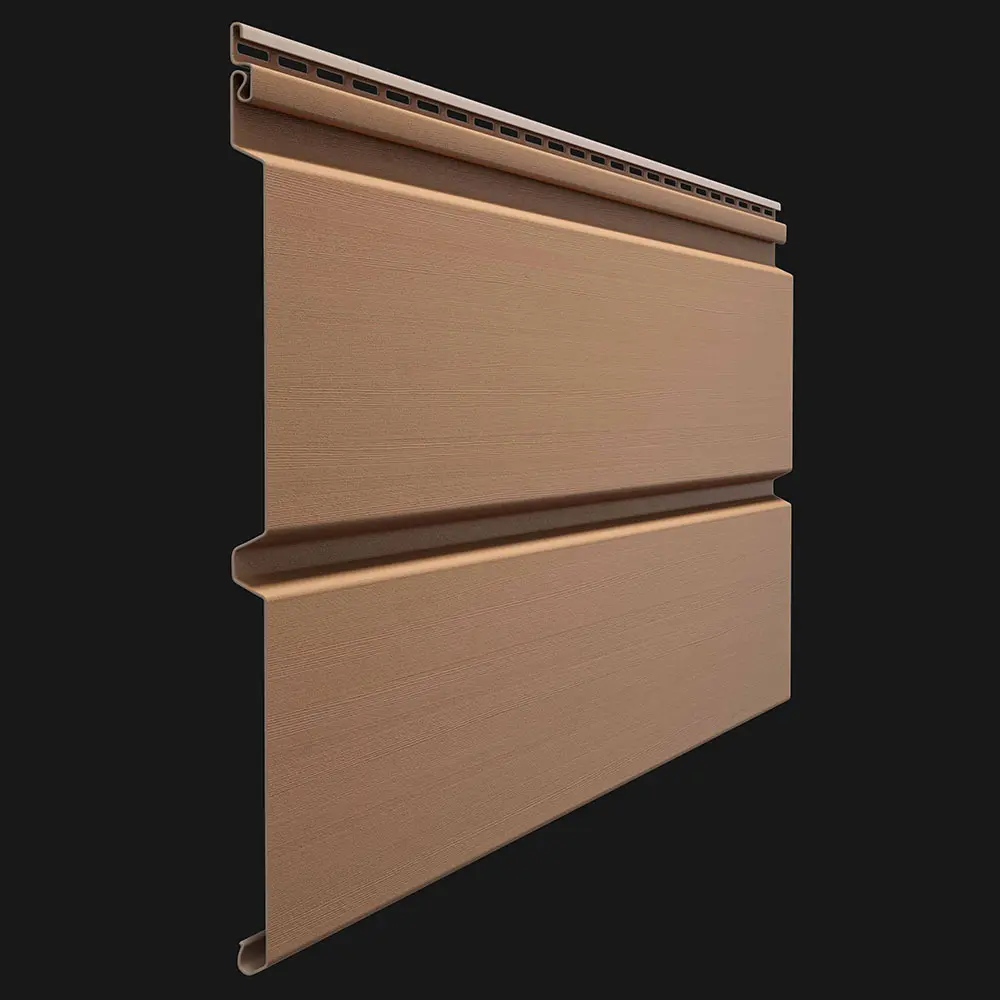 Виниловый сайдинг PREMIUM D6S PASTEL «Профилированный Брус» цвет капучино