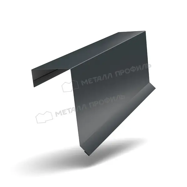 Планка торцевая кровельная FASTCLICK 65х130х2000 NormanMP (ПЭ-01-7016-0.5) Планка торцевая кровельная FASTCLICK 65х130х2000 NormanMP (ПЭ-01-7016-0.5)