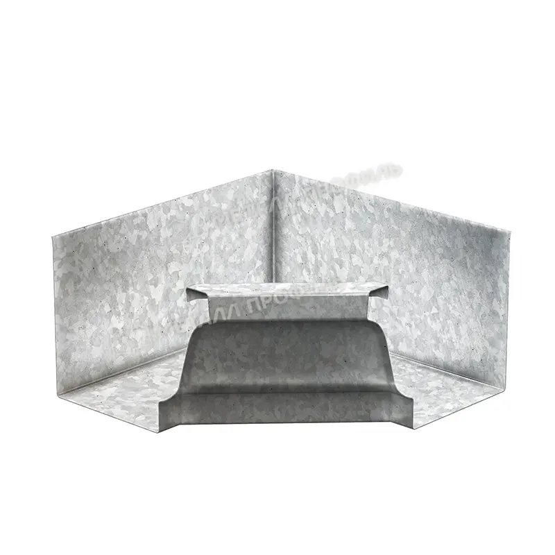 Угол желоба 120х86 внутренний оцинковка МП Бюджет