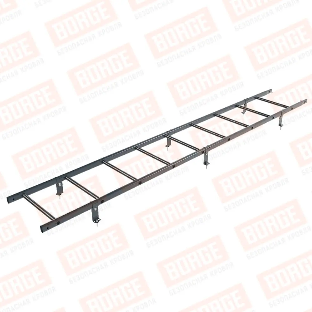 Лестница кровельная BORGE 2.7м, комплект, для кровли из металлочерепицы, профнастила, композитной черепицы, материалов на основе битума, антрацитово-серый (RAL 7016) Лестница кровельная BORGE 2.7м, комплект, для кровли из металлочерепицы, профнастила, композитной черепицы, материалов на основе битума, антрацитово-серый (RAL 7016)