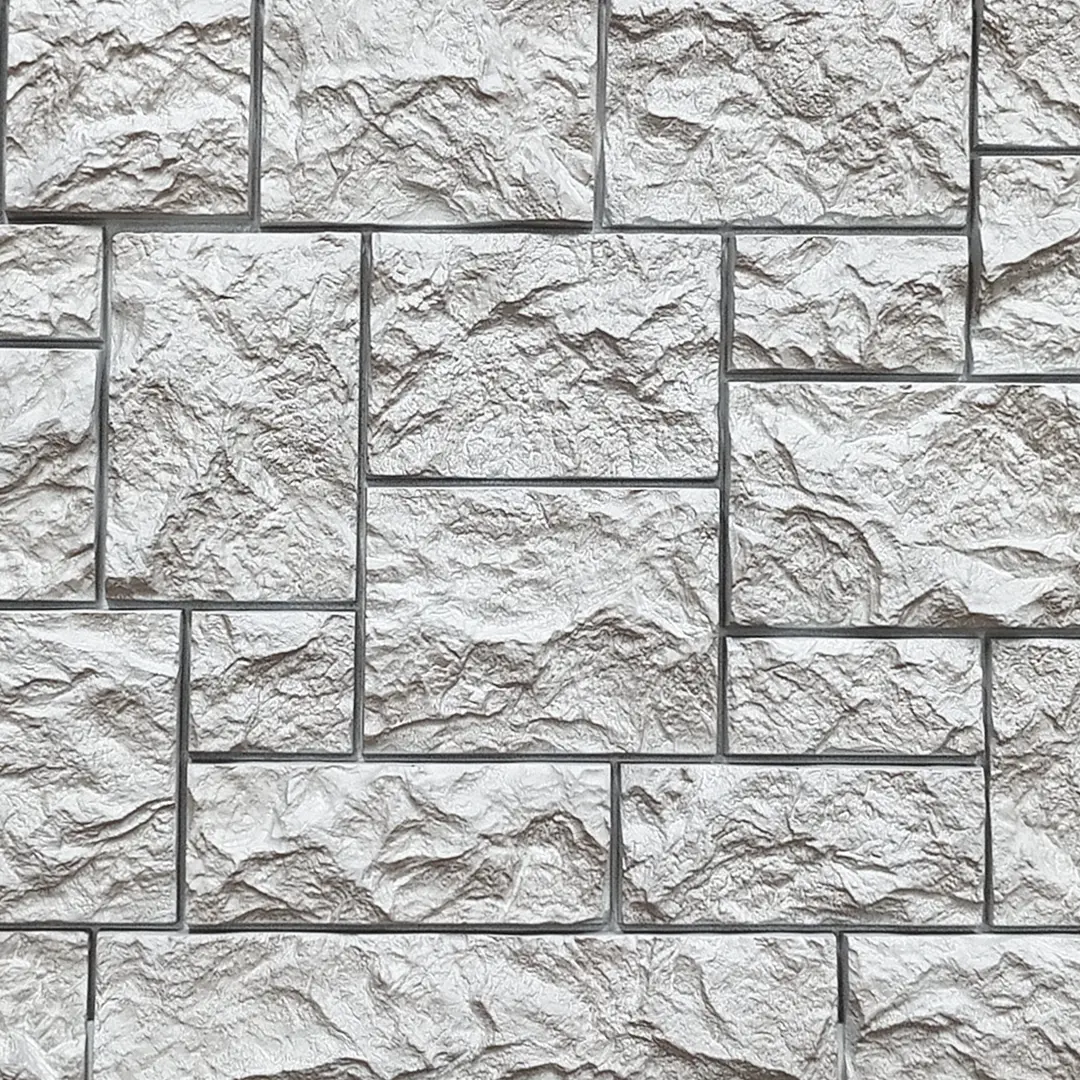 Панели FINEBER Камень Дикий, мелованный белый