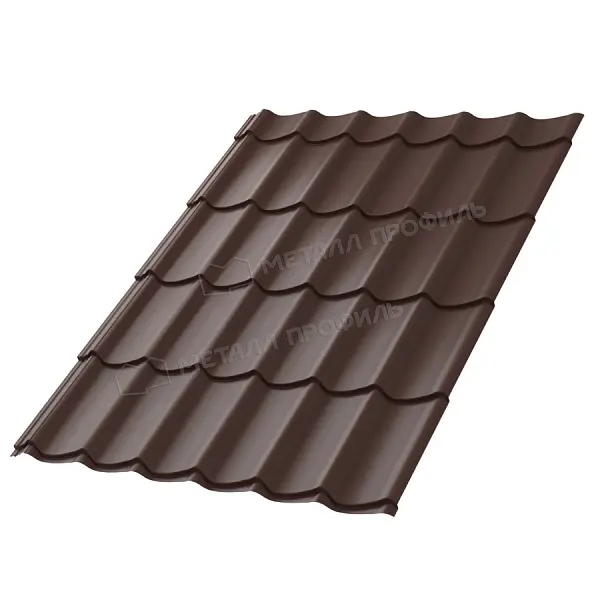 Металлочерепица МеталлПрофиль Ламонтерра X (PURETAN-20-8017-0.5)