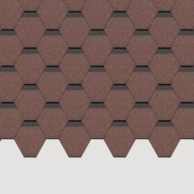 Гибкая черепица Docke STANDART Сота Красный