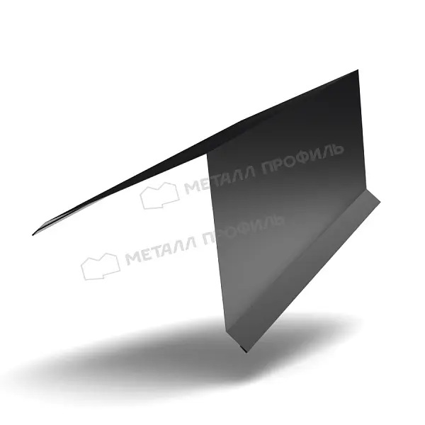 Планка конька кровли односкатной 185х185х2000 (PURMAN-20-9005-0.5) Планка конька кровли односкатной 185х185х2000 (PURMAN-20-9005-0.5)