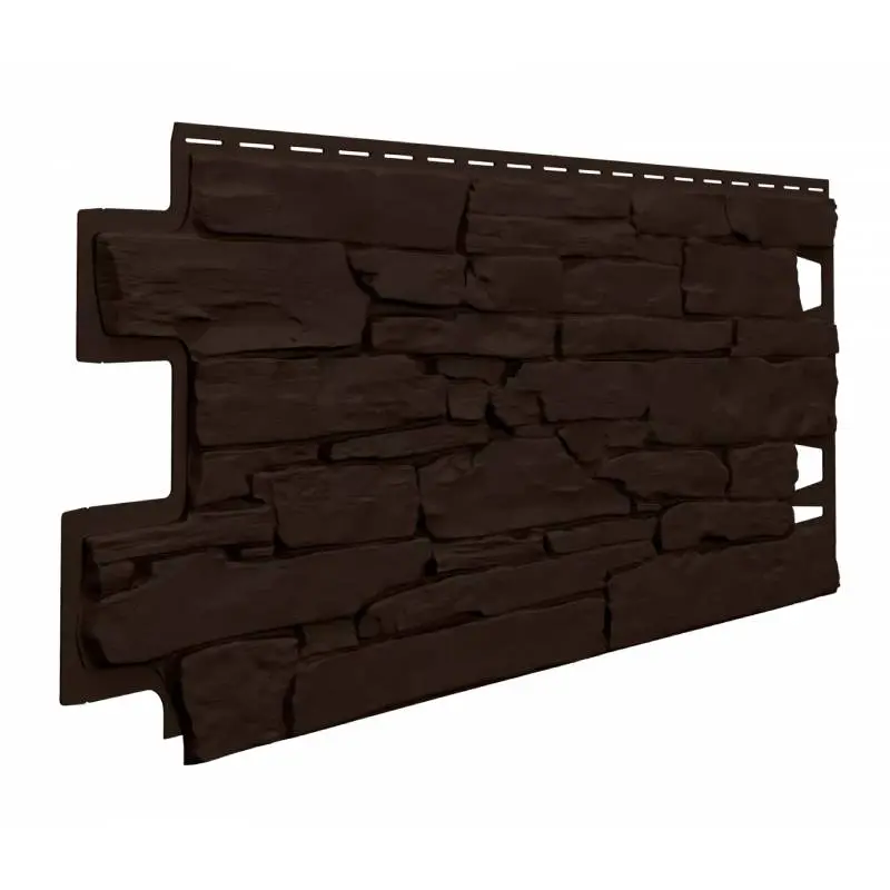 Фасадные панели, Камень, Темно-коричневый