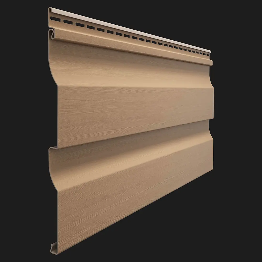 Виниловый сайдинг PREMIUM D4.5D PASTEL «Корабельный брус» цвет капучино