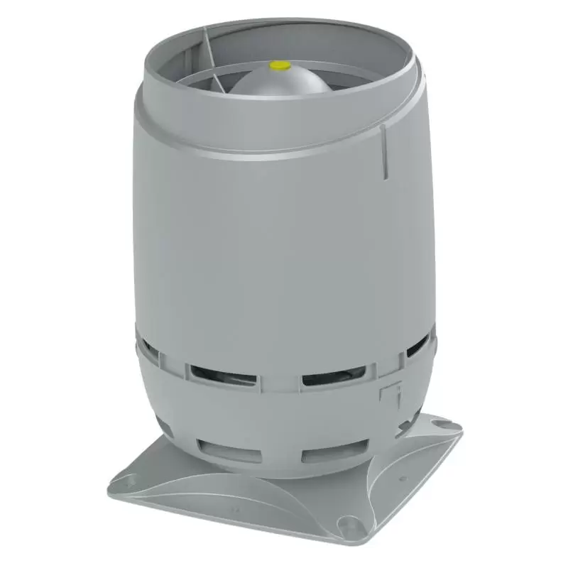 Выход вентиляционный Vilpe Flow 125S с основанием 250x250 светло-серый