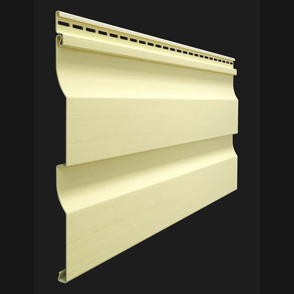 Виниловый сайдинг PREMIUM D4.5D PASTEL «Корабельный брус» цвет лимон