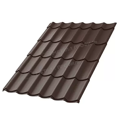 Металлочерепица МеталлПрофиль Ламонтерра-XL (PURETAN-20-8017-0.5)