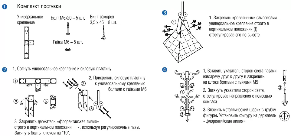 схема крепления флюгера схема крепления флюгера