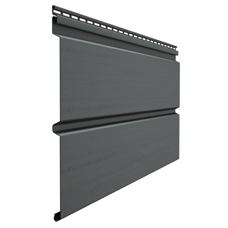 Виниловый сайдинг Docke PREMIUM D6S INTENSIVE «Профилированный Брус» графит