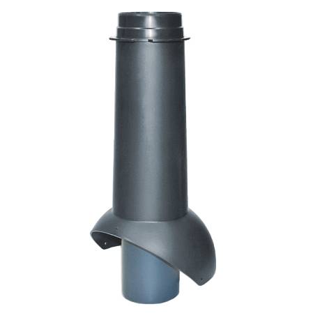 Выход канализации Krovent Pipe-VT 110 изолированный черный