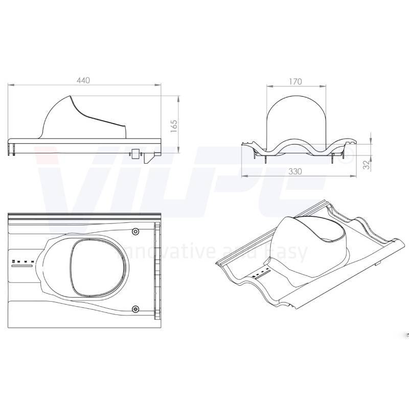 Элемент проходной Vilpe TIILI 2K кирпичный