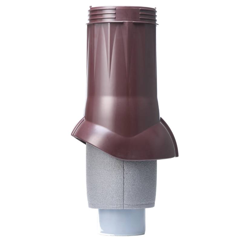 Выход вентиляционный канализации Gervent изолированный 110/160мм коричневый Выход вентиляционный канализации Gervent изолированный 110/160мм коричневый