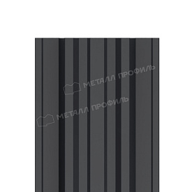 Штакетник металлический МП TRAPEZE-T 16,5х118 (PURMAN-20-7024-0.5)