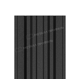 Штакетник металлический МП TRAPEZE-T 16,5х118 (VALORI-20-DarkGrey-0.5)
