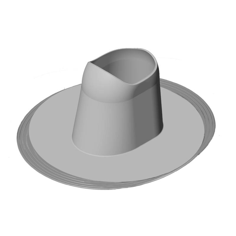 Ворот для монтажа Vilpe COLLAR PVC светло-серый