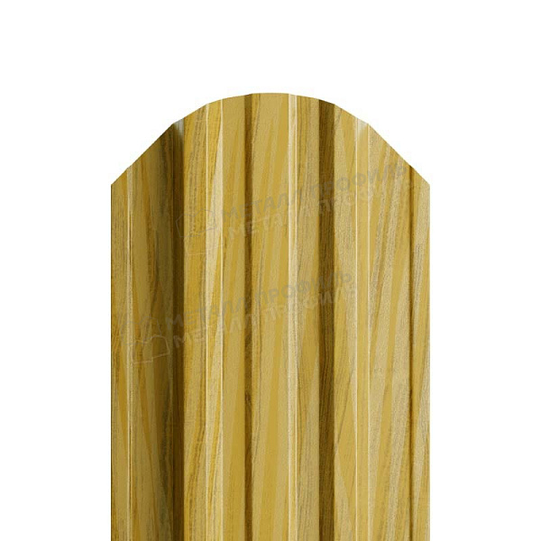 Штакетник металлический МП TRAPEZE-O 16,5х118 (ECOSTEEL_MA-01-Бразил. Вишня-0.5)
