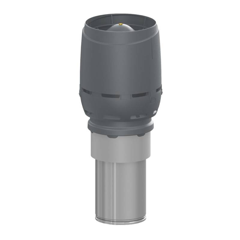 Вентиляционный выход изолированный Vilpe 250C/ИЗ/450 FLOW XL, серый