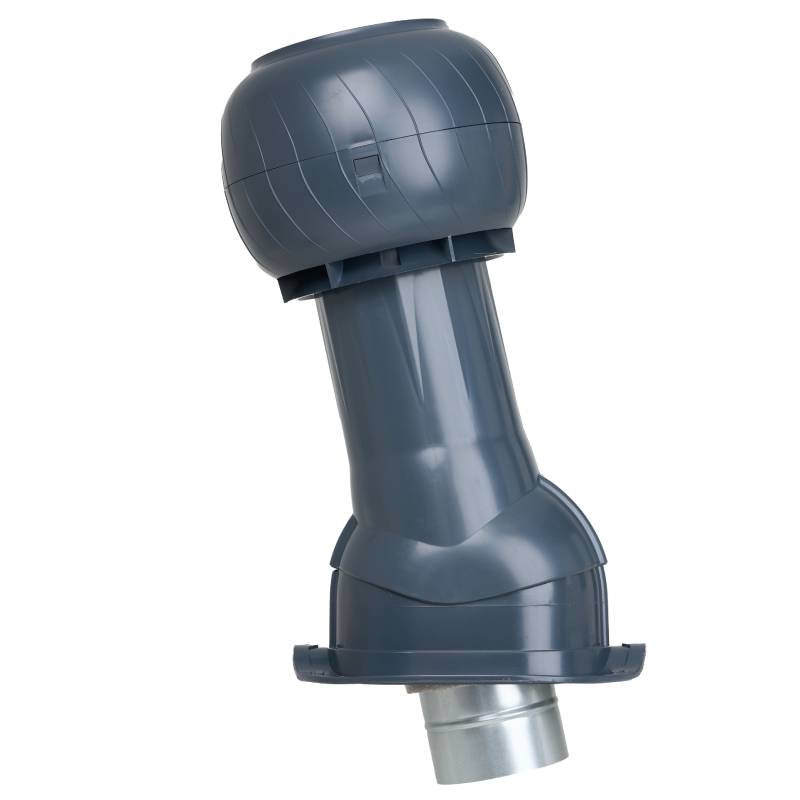 Комплект вентиляции Gervent Statik для фальцевой кровли и гибкой черепицы изолированный 150/160мм серый графит