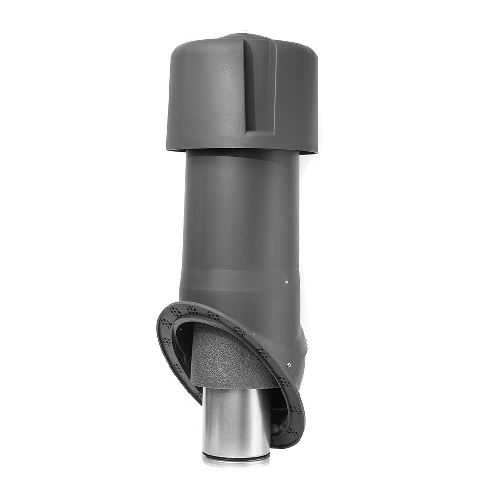 Комплект кровельного выхода вентиляции Krovent Seam 150is, серый