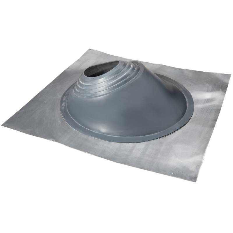 Проходной элемент MF угловой №3.1 (280-460мм) +185 EPDM (металлический неокрашенный фланец) серый