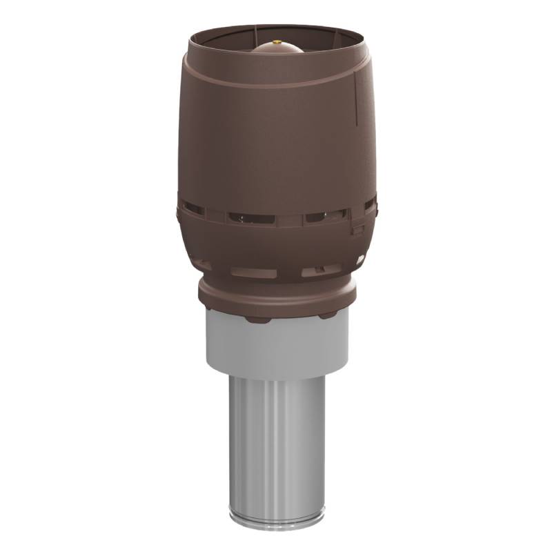 Вентиляционный выход изолированный Vilpe 200C/ИЗ/450 FLOW XL, коричневый