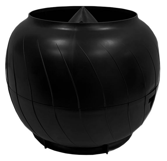 Дефлектор статический (колпак) Gervent 160 мм черный