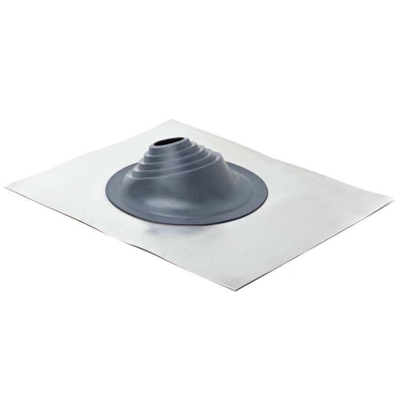 Проходной элемент MF угловой №1 (75-200мм) +185 EPDM (металлический неокрашенный фланец) серый