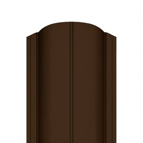 Штакетник металлический МП ELLIPSE-O 19х126 (VALORI-20-Brown-0.5)