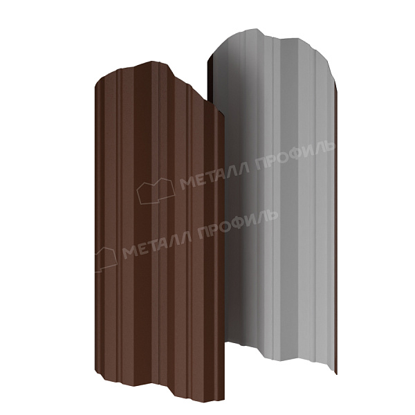 Штакетник металлический МП М-111-О (VALORI-20-Brown-0.5)