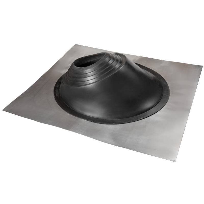 Проходной элемент MF угловой №3.1 (280-460 мм) +240 силиконовый (металлический неокрашенный фланец) черный