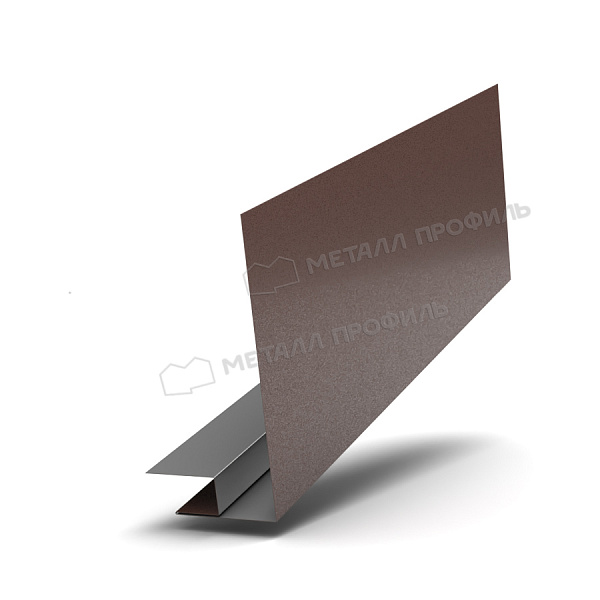 Планка карнизного свеса сложная 250х50х3000 (VikingMP E-20-8017-0.5) Планка карнизного свеса сложная 250х50х3000 (VikingMP E-20-8017-0.5)