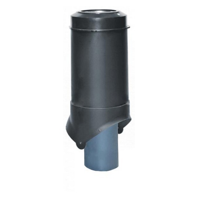Выход канализации Krovent Pipe-VT 125/100 изолированный черный