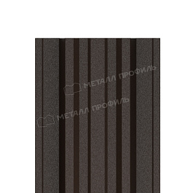 Штакетник металлический МП TRAPEZE-T 16,5х118 (VALORI-20-DarkBrown-0.5)