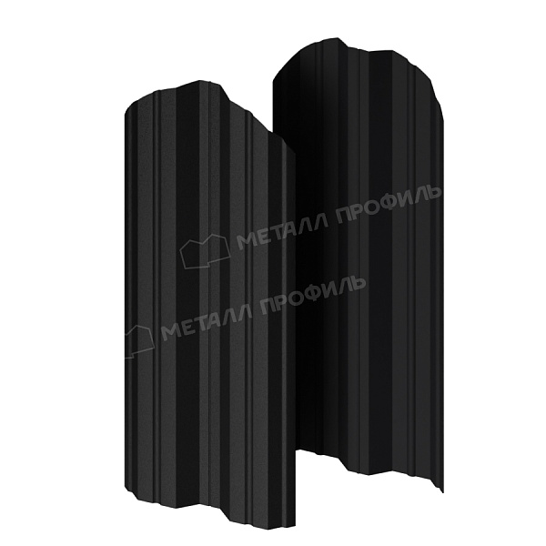 Штакетник металлический МП М-111-О (ПЭМАД-01-9005\9005-0.4)