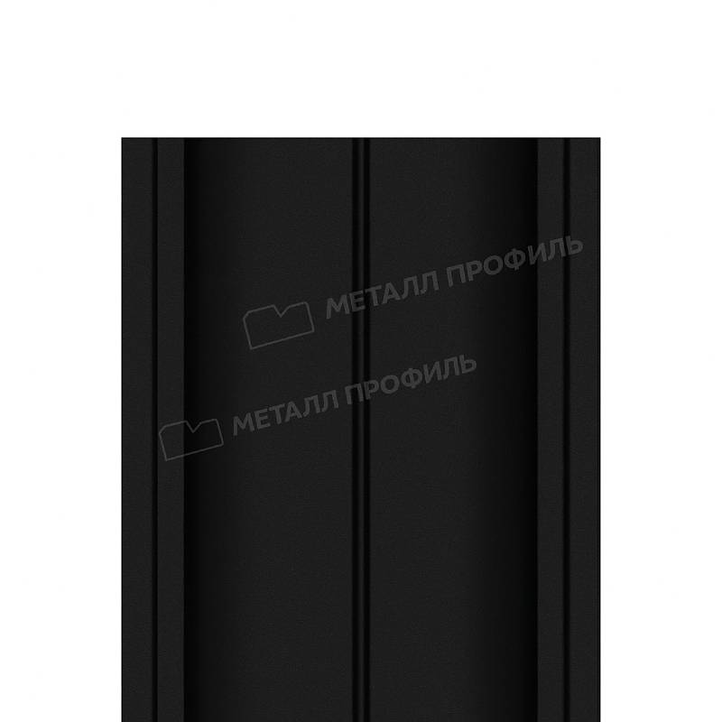 Штакетник металлический МП ELLIPSE-T 19х126 (ПЭМАД-01-9005\9005-0.4)