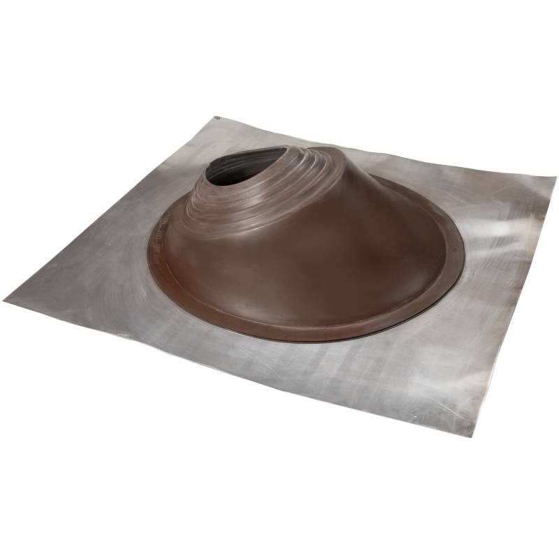 Проходной элемент MF угловой №3.1 (280-460 мм) +240 силиконовый (металлический неокрашенный фланец) коричневый