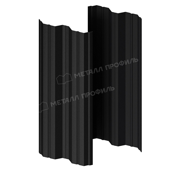 Штакетник металлический МП М-111-Т (ПЭМАД-01-9005\9005-0.4)