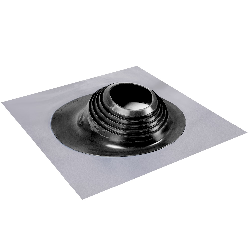 Проходной элемент MF CN угловой №2 (200-280мм) +240 силиконовый (металлический неокрашенный фланец) черный