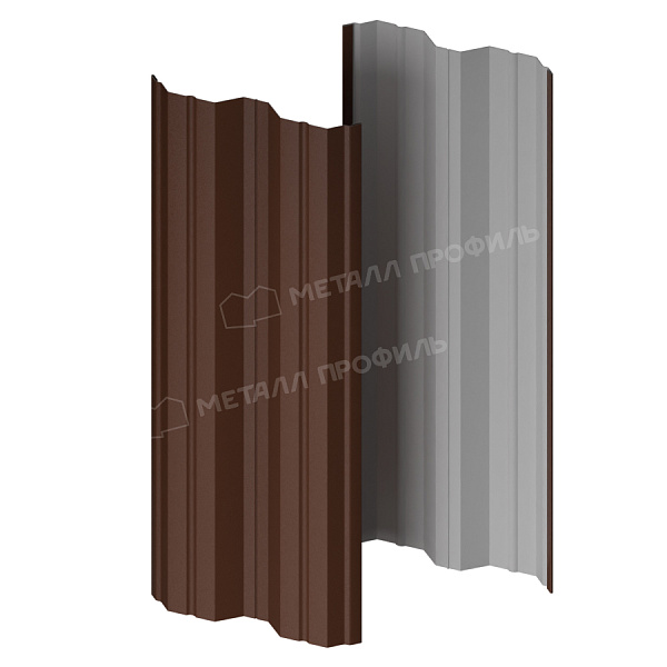 Штакетник металлический МП М-111-Т (VALORI-20-Brown-0.5)