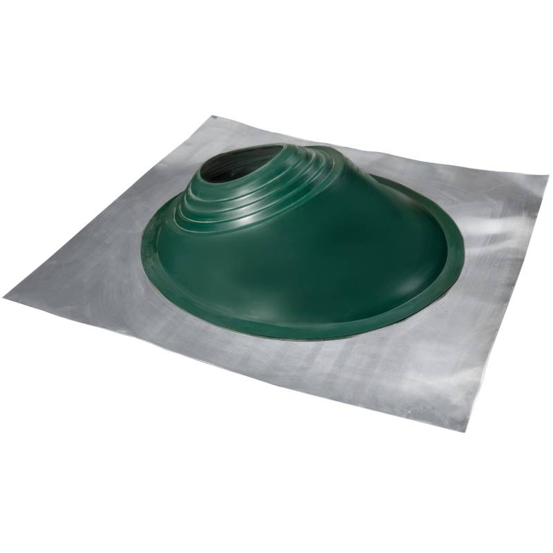 Проходной элемент MF угловой №3.1 (280-460 мм) +240 силиконовый (металлический неокрашенный фланец) зеленый