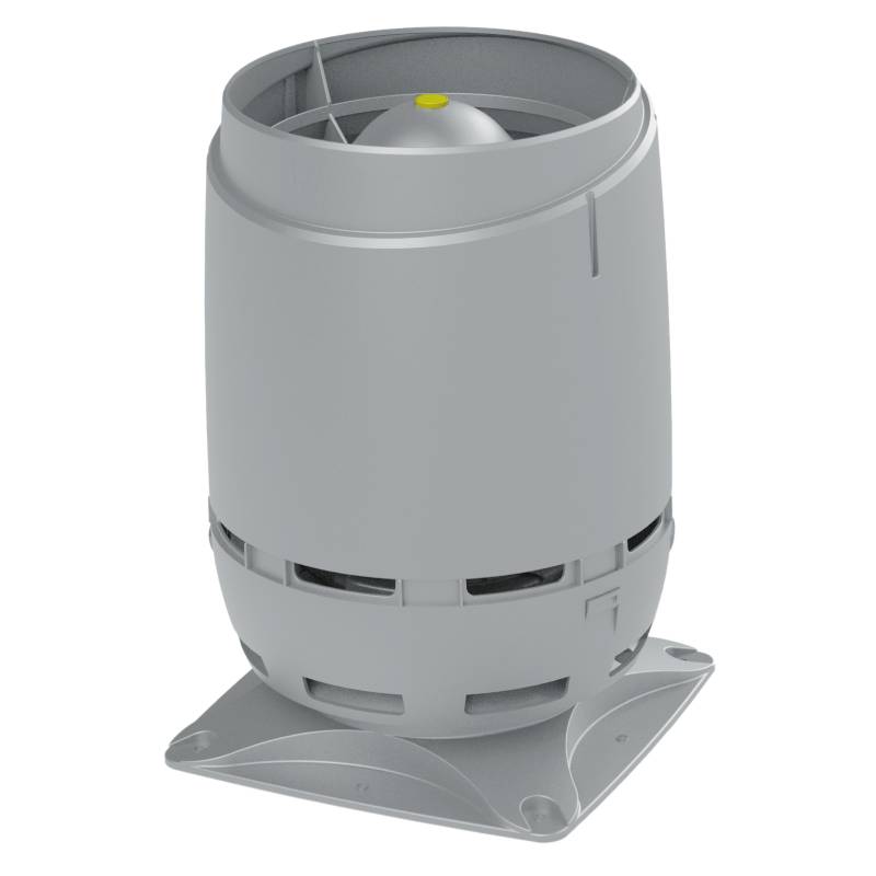 Выход вентиляционный Vilpe Flow 125S с основанием 250x250 светло-серый