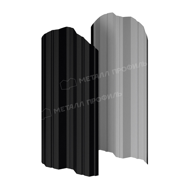 Штакетник металлический МП М-111-О (ПЭ-01-9005-0.45)