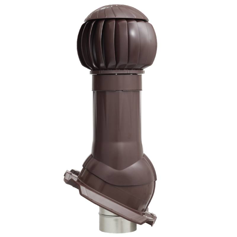 Комплект вентиляции Gervent для кровли Профнастил-21 125/160 коричневый Комплект вентиляции Gervent для кровли Профнастил-21 125/160 коричневый