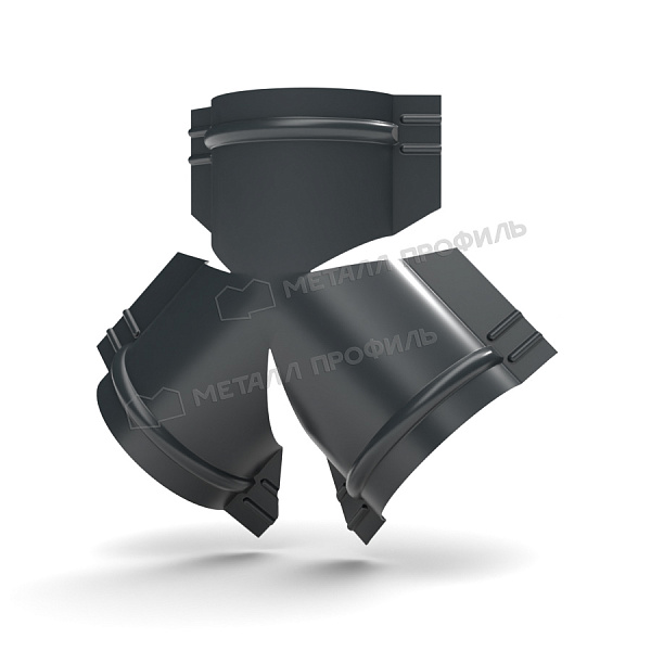 Y-образный тройник для круглого конька R110 NormanMP (ПЭ-01-7016-0.5) Y-образный тройник для круглого конька R110 NormanMP (ПЭ-01-7016-0.5)