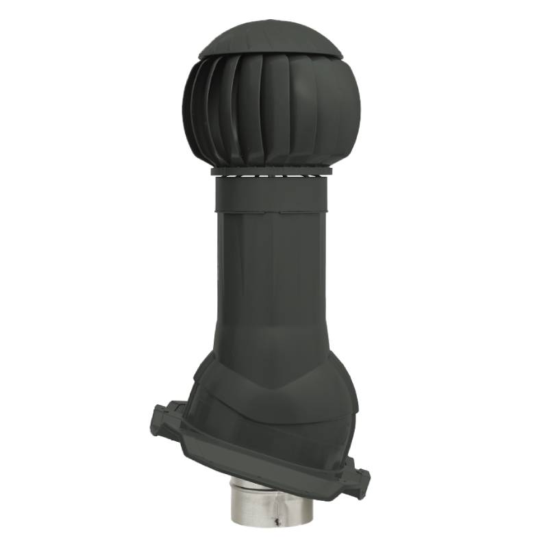 Комплект вентиляции Gervent для кровли Профнастил-21 125/160 серый Комплект вентиляции Gervent для кровли Профнастил-21 125/160 серый