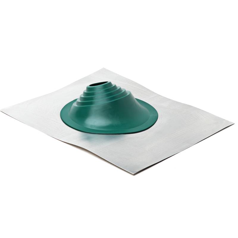 Проходной элемент MF угловой №1 (75-200мм) +185 EPDM (металлический неокрашенный фланец) зеленый